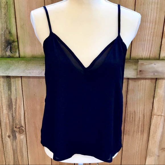 Paper Crane Tops - EUC Black Paper Crane Layered Tank